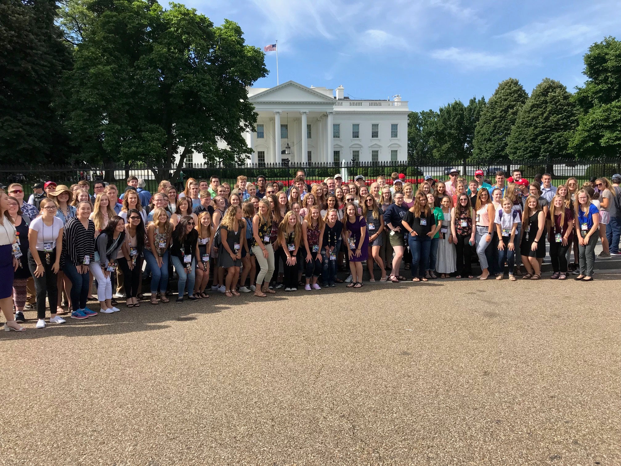 Youth Tour delegates at the White House