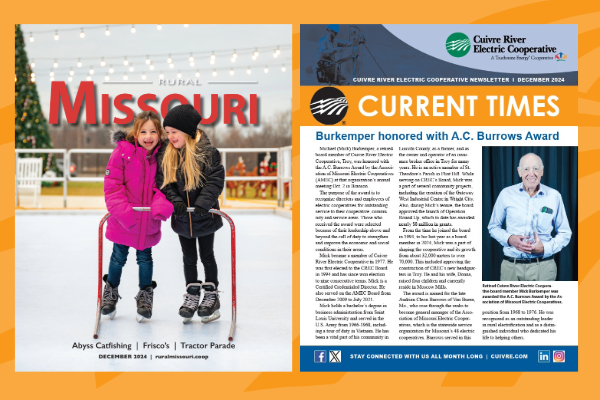 The front covers of the December edition of Current Times/Rural Missouri