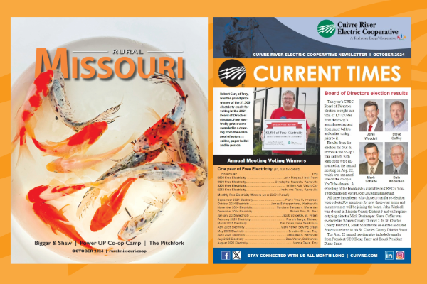 The front covers of the October 2024 issue of Current Times/Rural Missouri