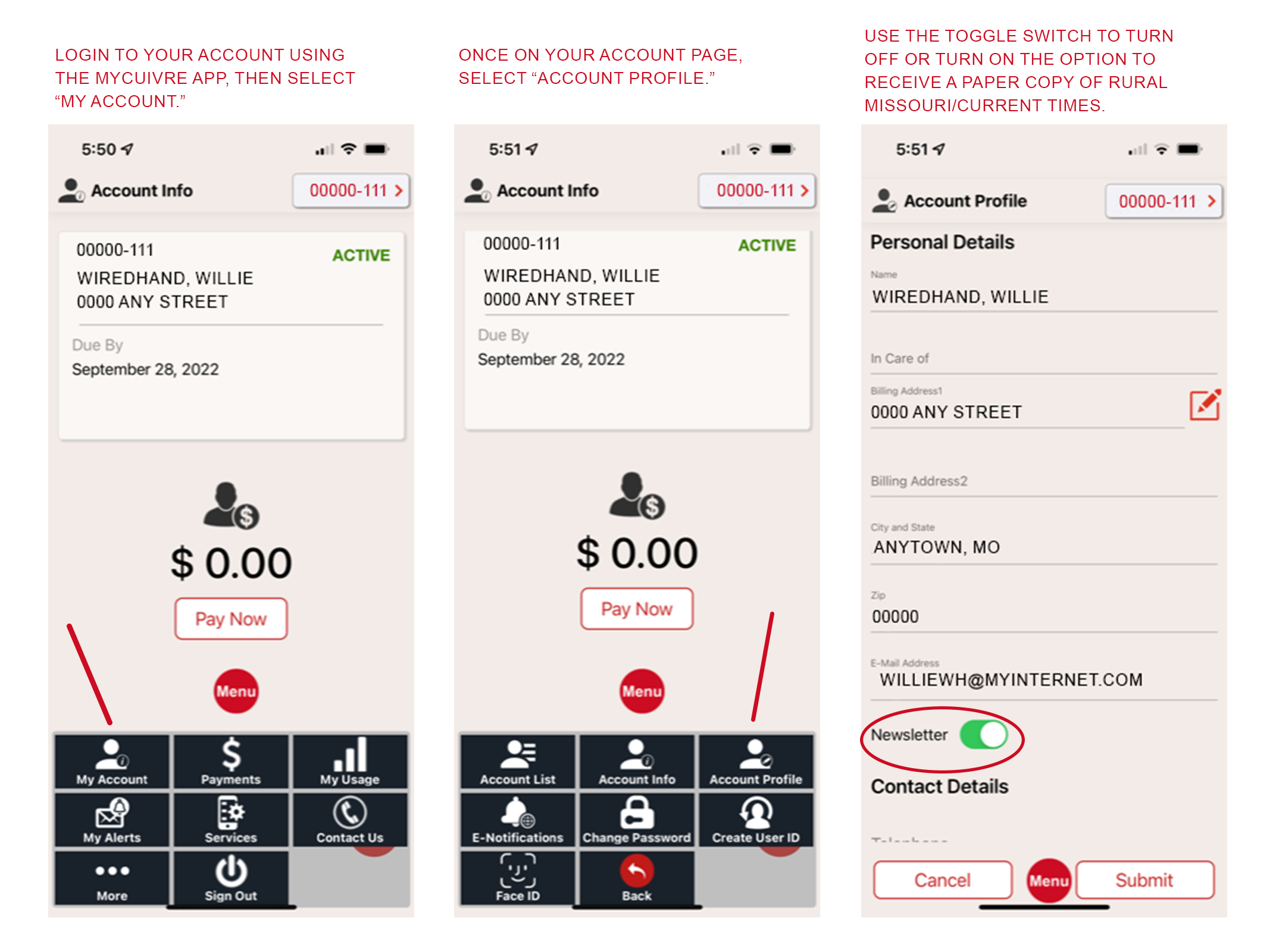 How to change your subscription preference in the MyCuivre App